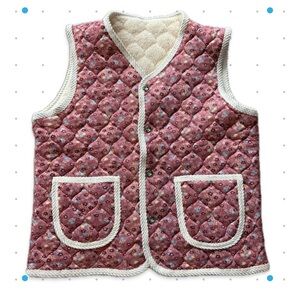 New Viral Korean Grandma Vest Pink